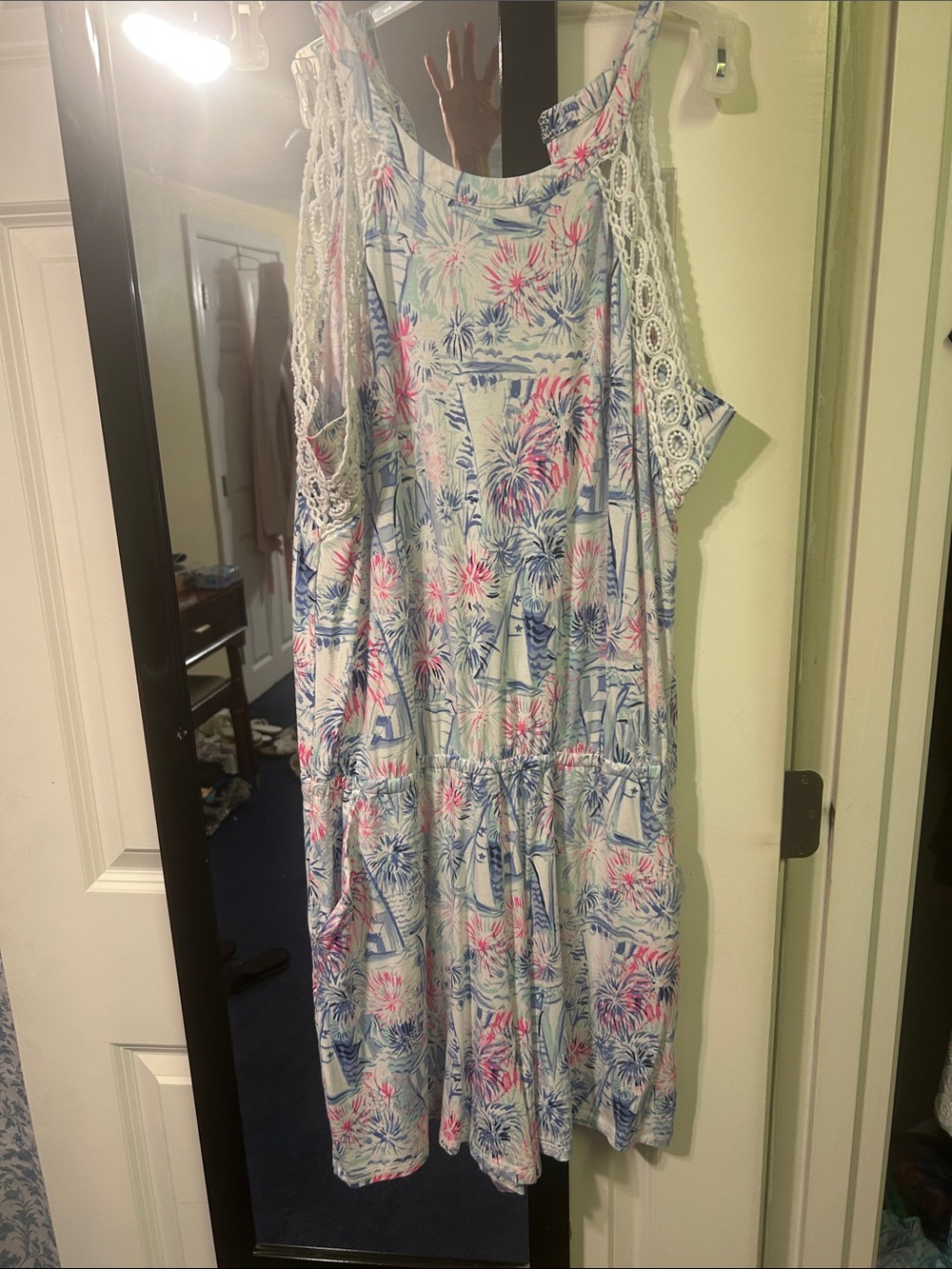 Lilly Pulitzer Light Blue & Pink shorts romper